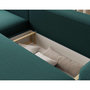 Voir la diapositive 3 : BEST MOBILIER Sam - canapé d'angle gauche 4 places convertible avec coffre en tissu