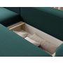 Voir la diapositive 3 : BEST MOBILIER Sam - canapé d'angle gauche 4 places convertible avec coffre en tissu