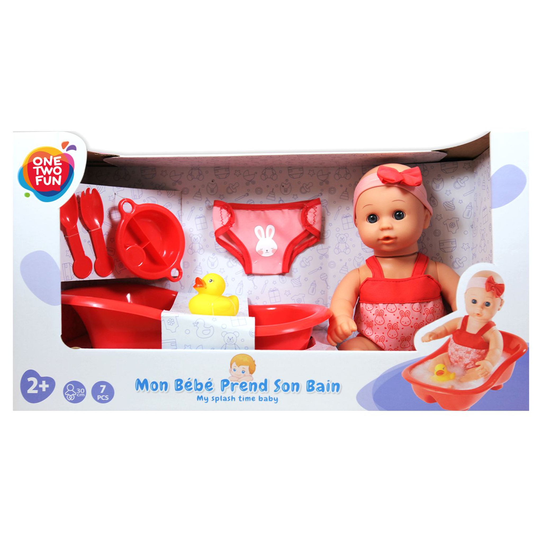 Voir la diapositive 1 : One Two Fun Mon bébé prend son bain 