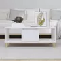 VIDAXL Table basse Blanc brillant 90x50x36,5 cm Bois d'ingenierie