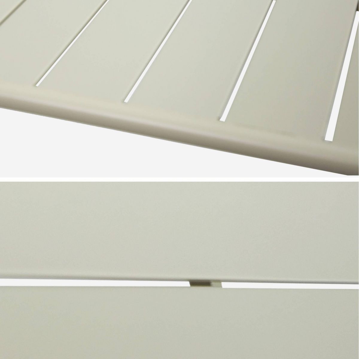 SWEEEK Table haute de jardin métal 4 places, Amelia 120 x 70cm x 95cm