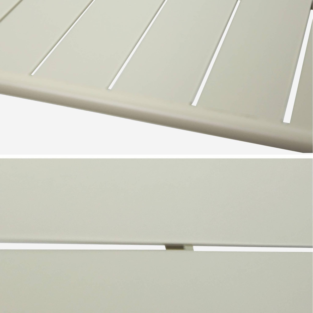 SWEEEK Table haute de jardin métal 4 places, Amelia 120 x 70cm x 95cm