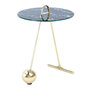 Voir la diapositive 1 : Paris Prix Table d'Appoint Design  Pendule  60cm Or & Noir