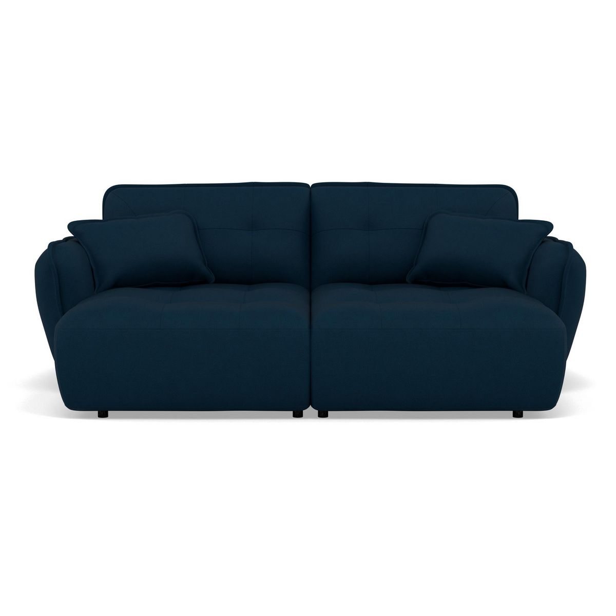 LISA DESIGN Thais - canapé droit 4 places avec double méridienne assise profonde en tissu texturé