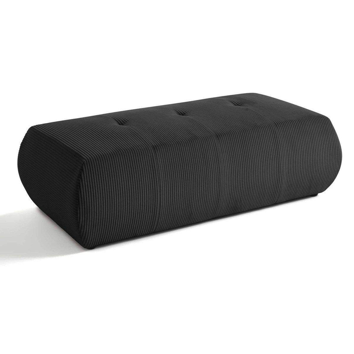 LISA DESIGN Onyx - pouf d'appoint - en velours côtelé