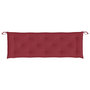 Voir la diapositive 4 : VIDAXL Coussin de banc de jardin rouge bordeaux 150x50x7 cm