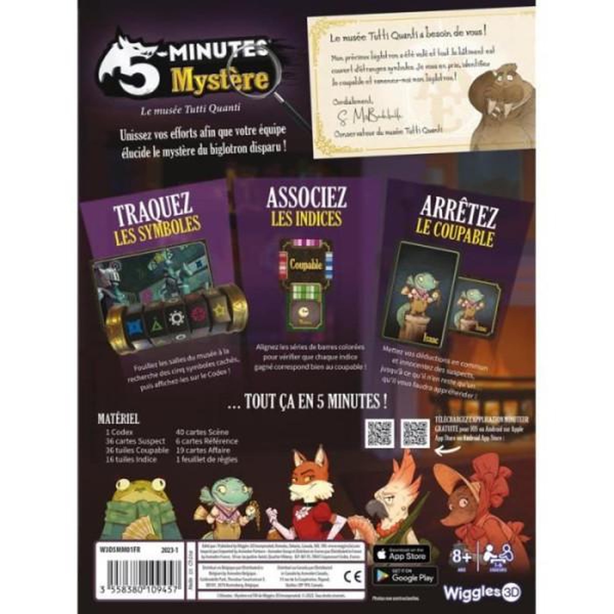 Voir la diapositive 3 : Asmodee Jeu d enquête Asmodee 5 Minutes Mystère