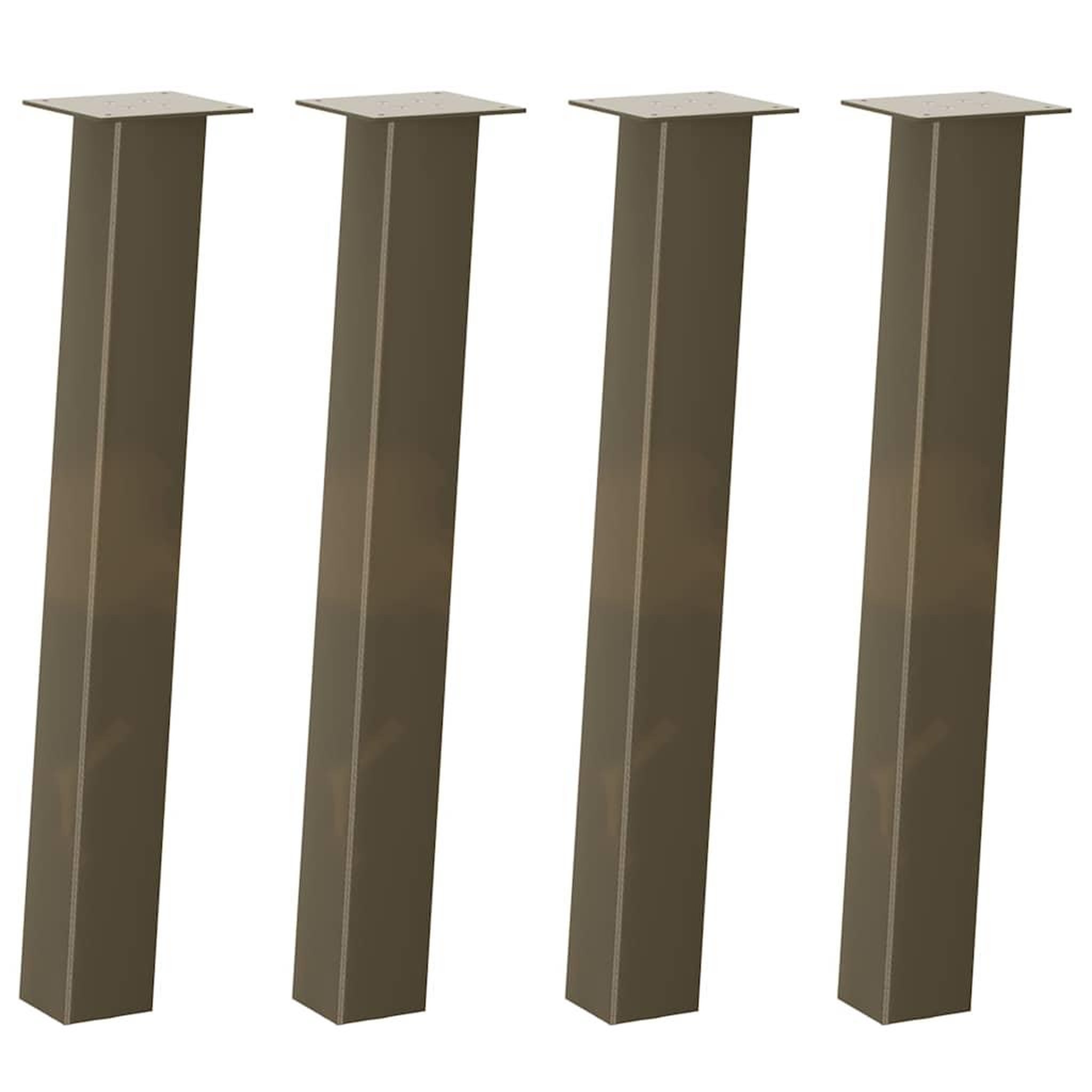 Voir la diapositive 2 : VIDAXL Pieds de table basse acier naturel 4 pcs 72 cm acier