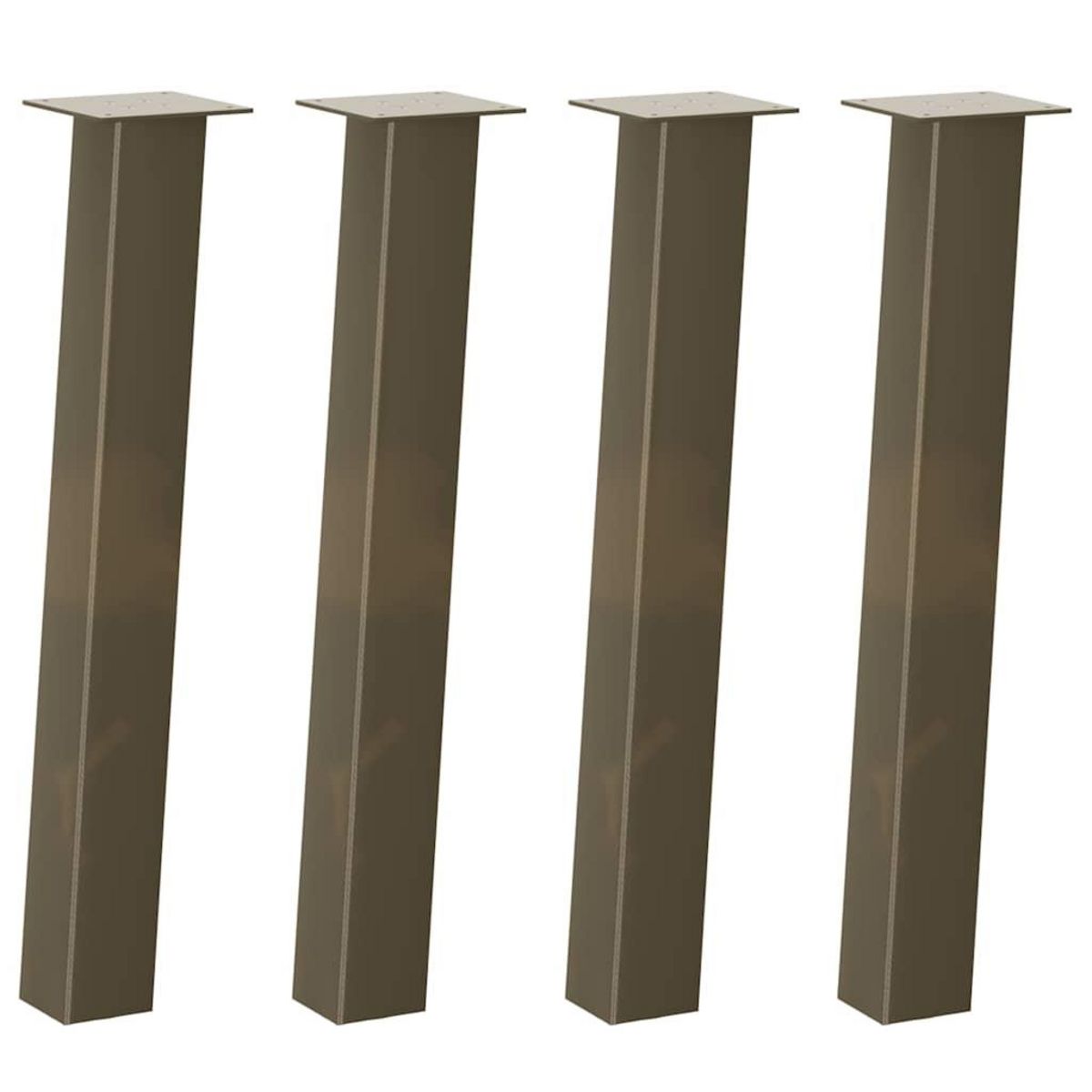 VIDAXL Pieds de table basse acier naturel 4 pcs 72 cm acier