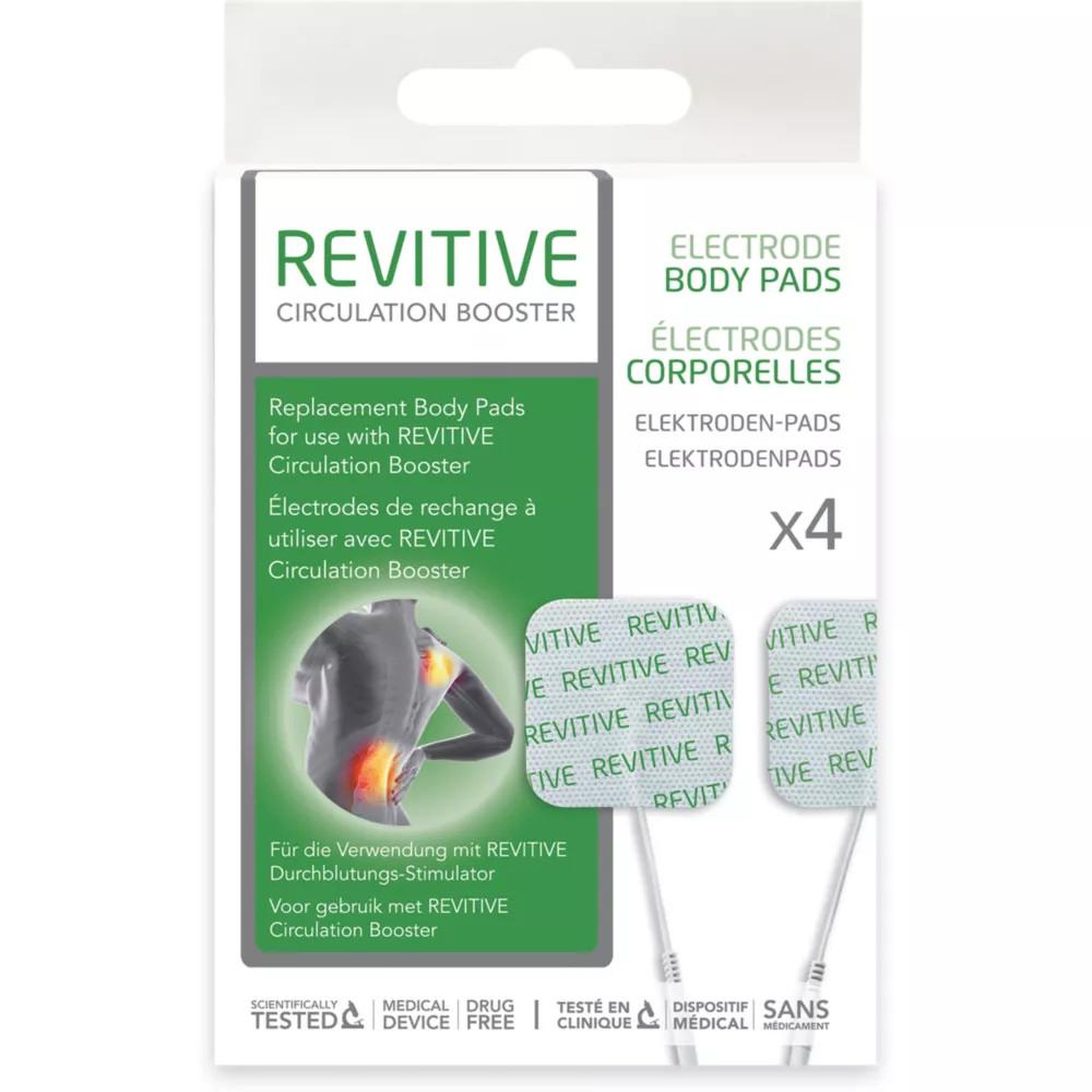 REVITIVE Lot de 4 électrodes pour revitive medic - 2044-rev-pads