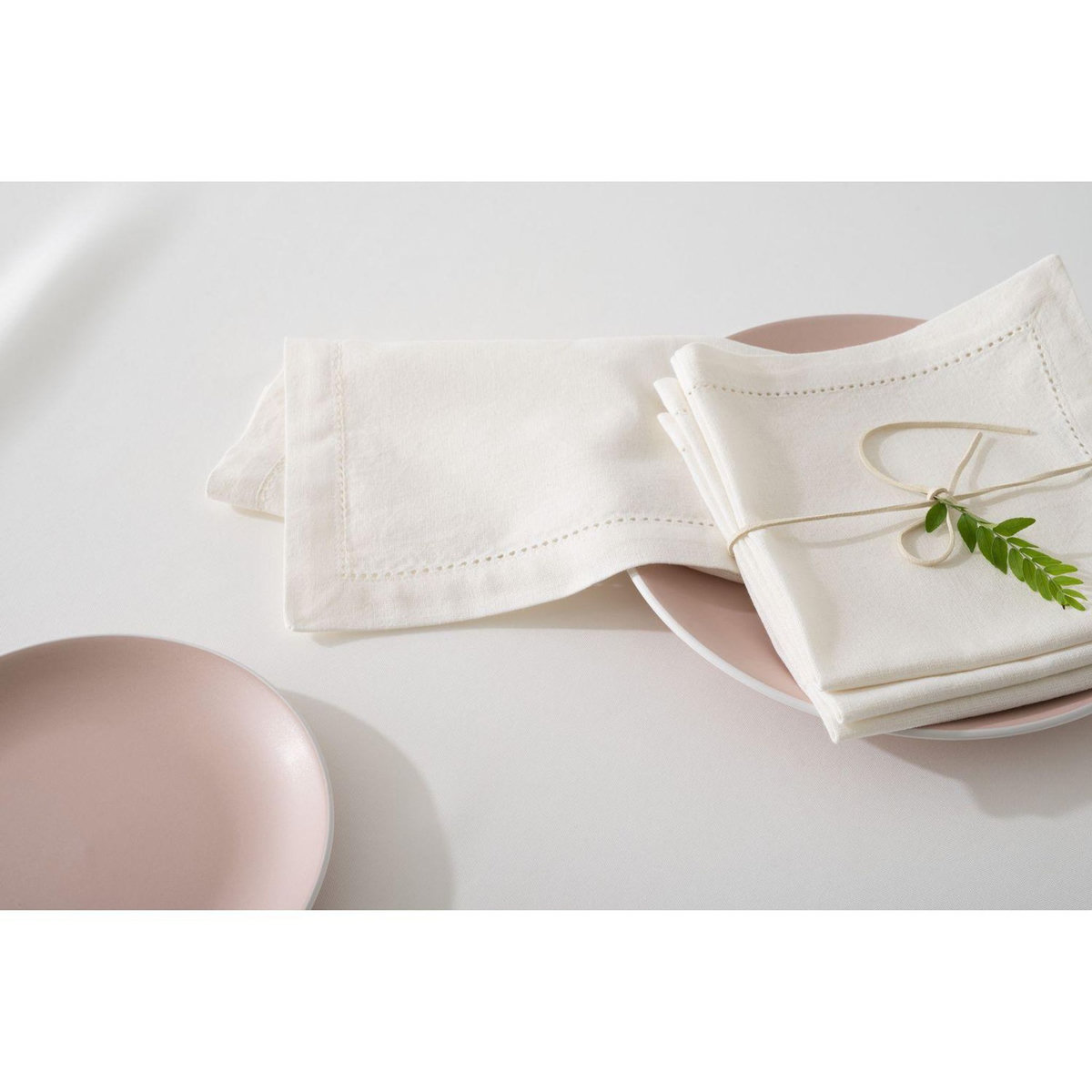 ATMOSPHERA Ensemble de 4 serviettes de table CHAMBRAY