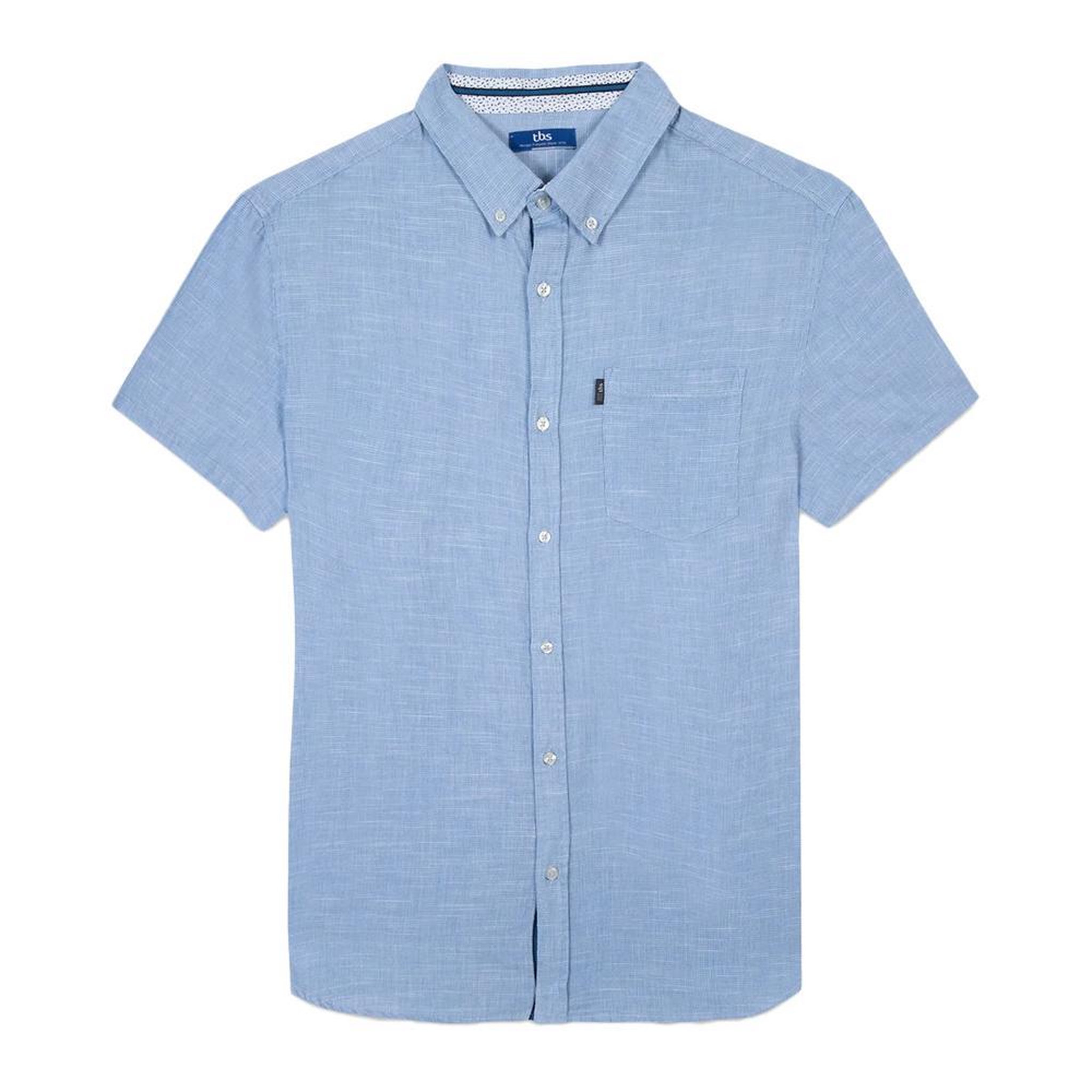 TBS Chemise Bleu Homme TBS CALELCHA. Coloris disponibles : Bleu