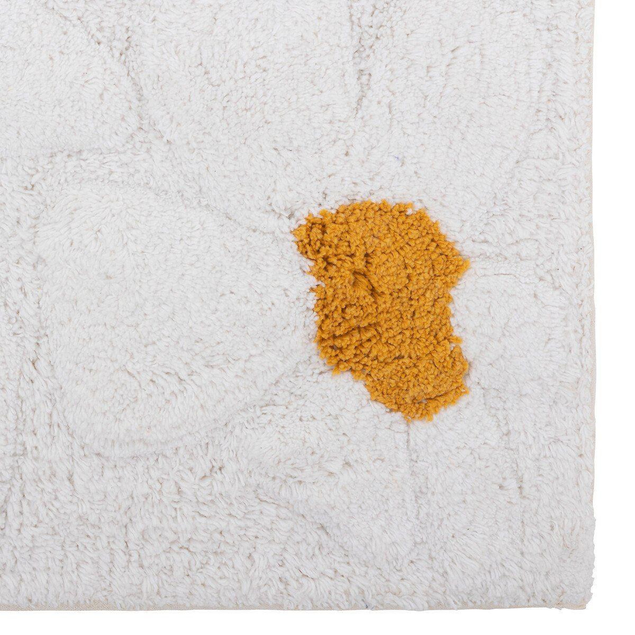 Voir la diapositive 2 : ATMOSPHERA Tapis déco tufté  daisy  60x90cm blanc