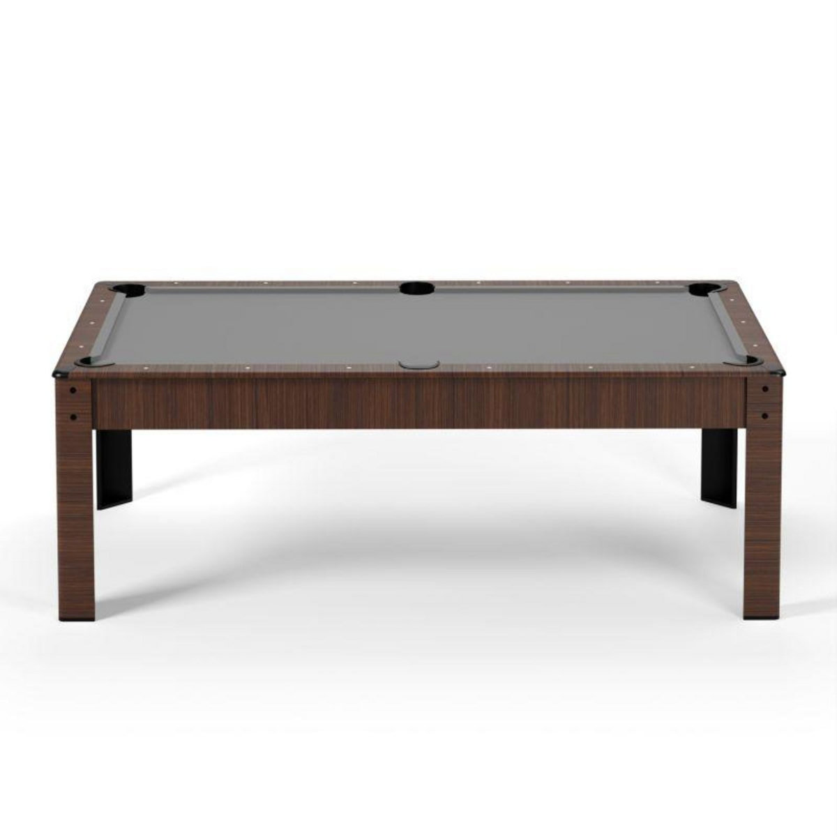 SOKKER Billard Américain convertible table 4 places KITBILL 5FT - 183 x 102 x 78cm Plateau dînatoire et accessoires inclus - Marron