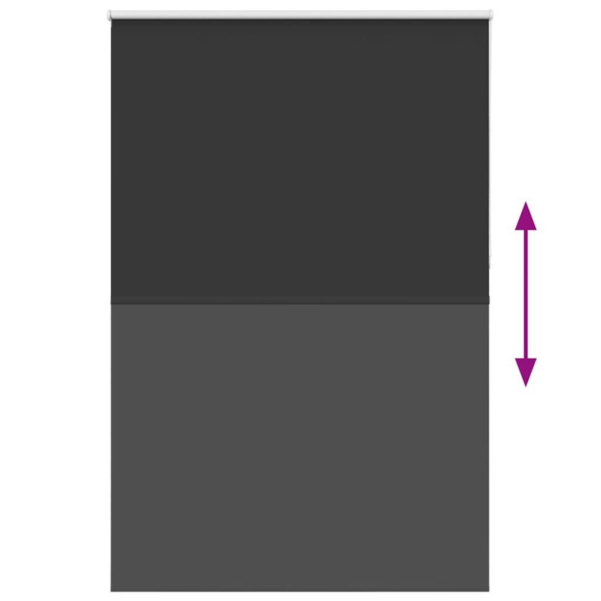 VIDAXL Store enrouleur occultant largeur du tissu 156,6 cm polyester