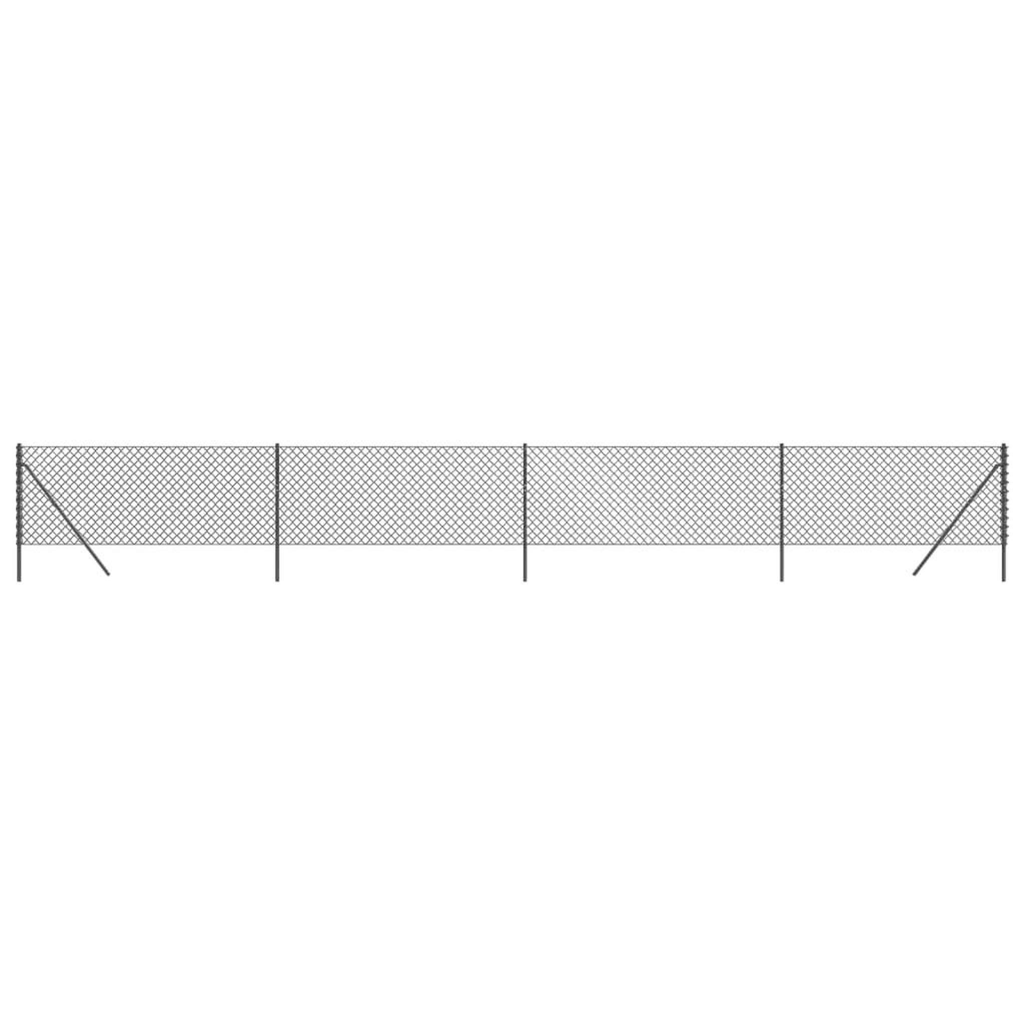 Voir la diapositive 2 : VIDAXL Cloture a mailles losangees anthracite 1x10 m