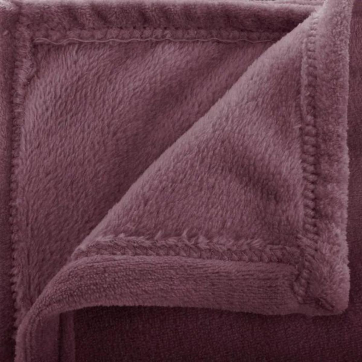 ATMOSPHERA Plaid en Flanelle Uni  Ollis  130x180cm Violet