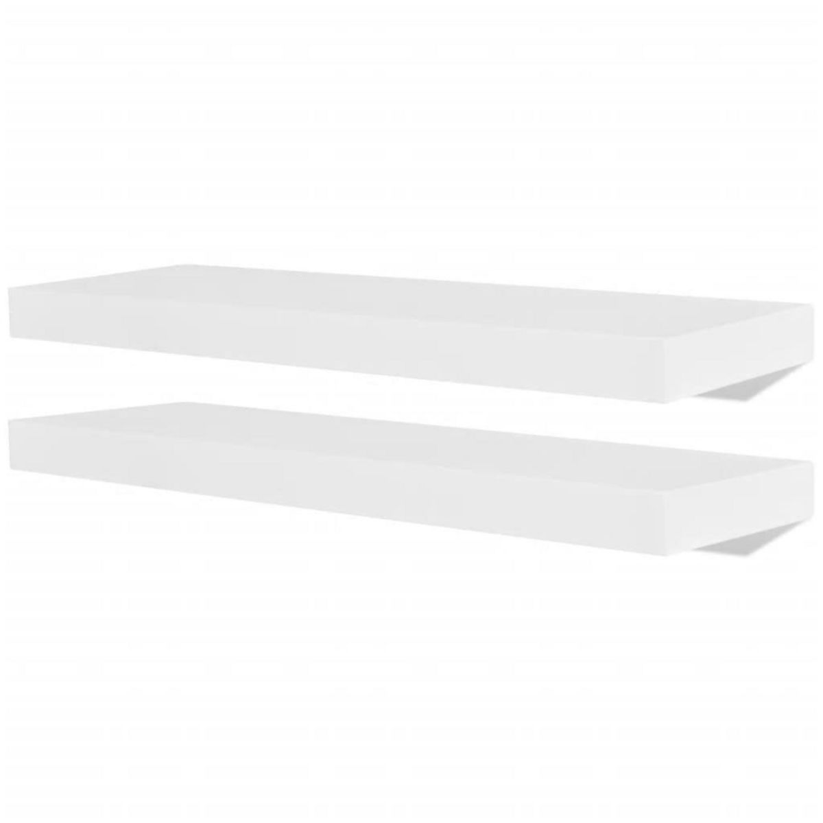 VIDAXL Etageres murales 4 pcs Blanc 60 cm