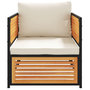 Voir la diapositive 4 : VIDAXL Chaise de jardin avec coussins bois massif d'acacia