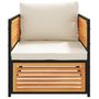 Voir la diapositive 4 : VIDAXL Chaise de jardin avec coussins bois massif d'acacia
