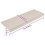 Voir la diapositive 6 : VIDAXL Tapis d'escalier autocollants 15 pcs 65x21x4 cm Creme