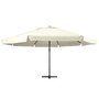 Voir la diapositive 2 : VIDAXL Parasol de jardin avec mat en aluminium 600 cm Blanc sable