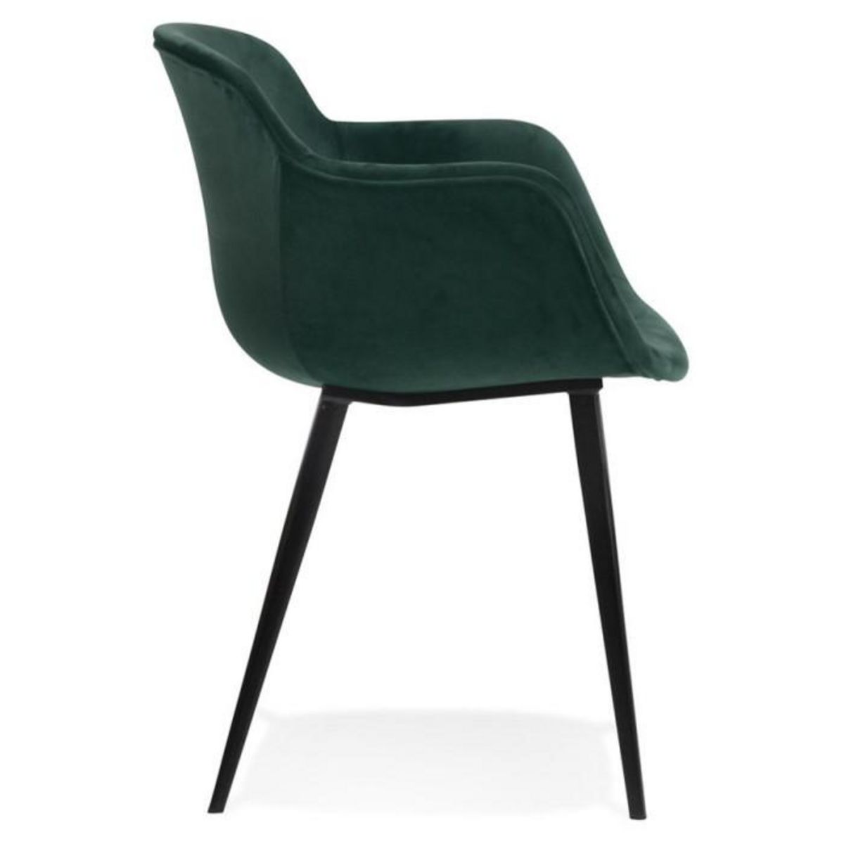 Paris Prix Fauteuil Design en Velours  Javier  80cm Vert