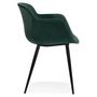 Voir la diapositive 3 : Paris Prix Fauteuil Design en Velours  Javier  80cm Vert