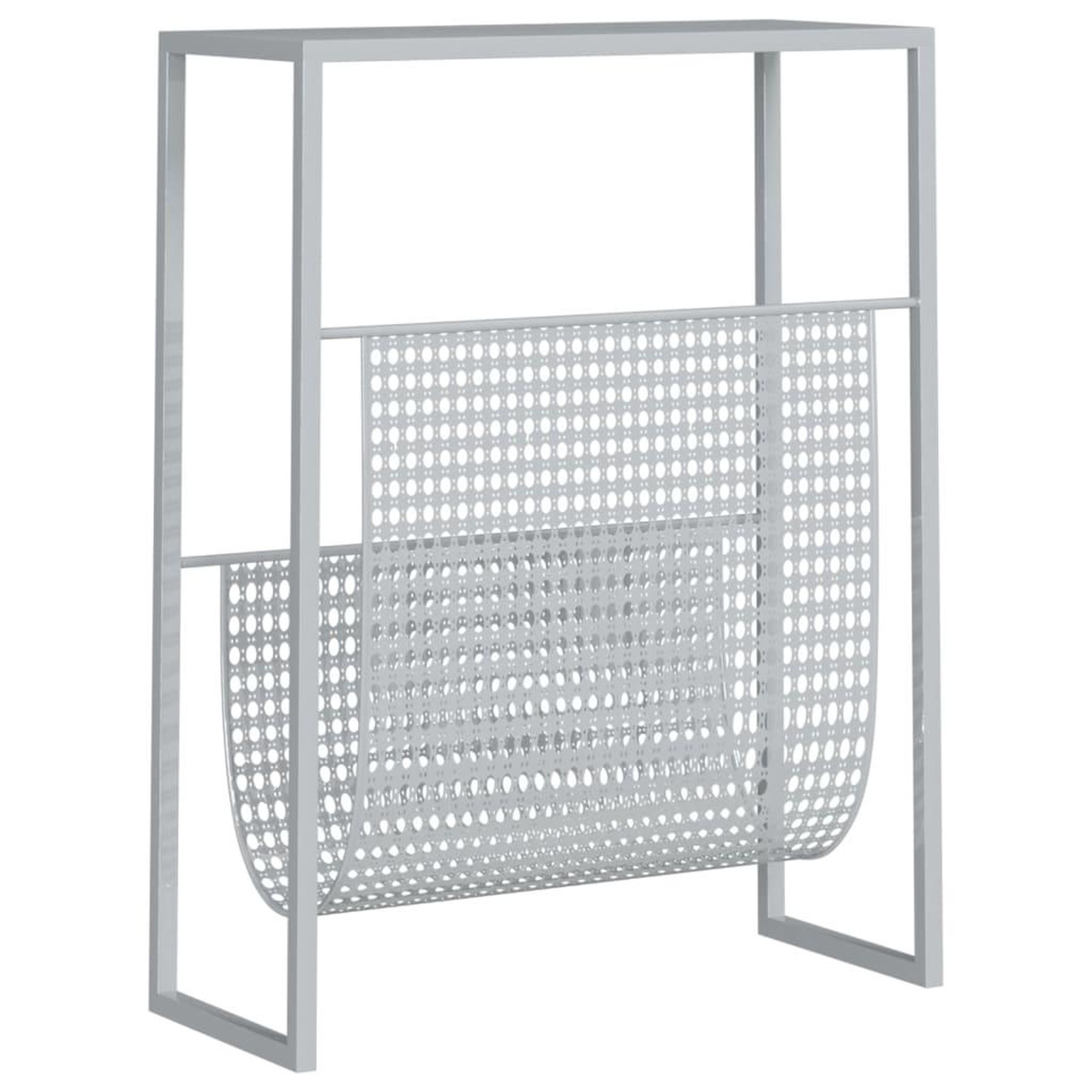 Voir la diapositive 5 : VIDAXL Porte-revue Argente 35x15x45 cm Acier