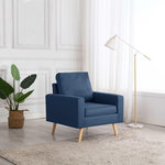 VIDAXL Fauteuil bleu tissu