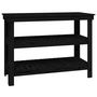Voir la diapositive 2 : VIDAXL Banc de travail Noir 110,5x50x80 cm Bois de pin massif