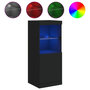 Voir la diapositive 2 : VIDAXL Buffet avec lumieres LED noir 41x37x100 cm