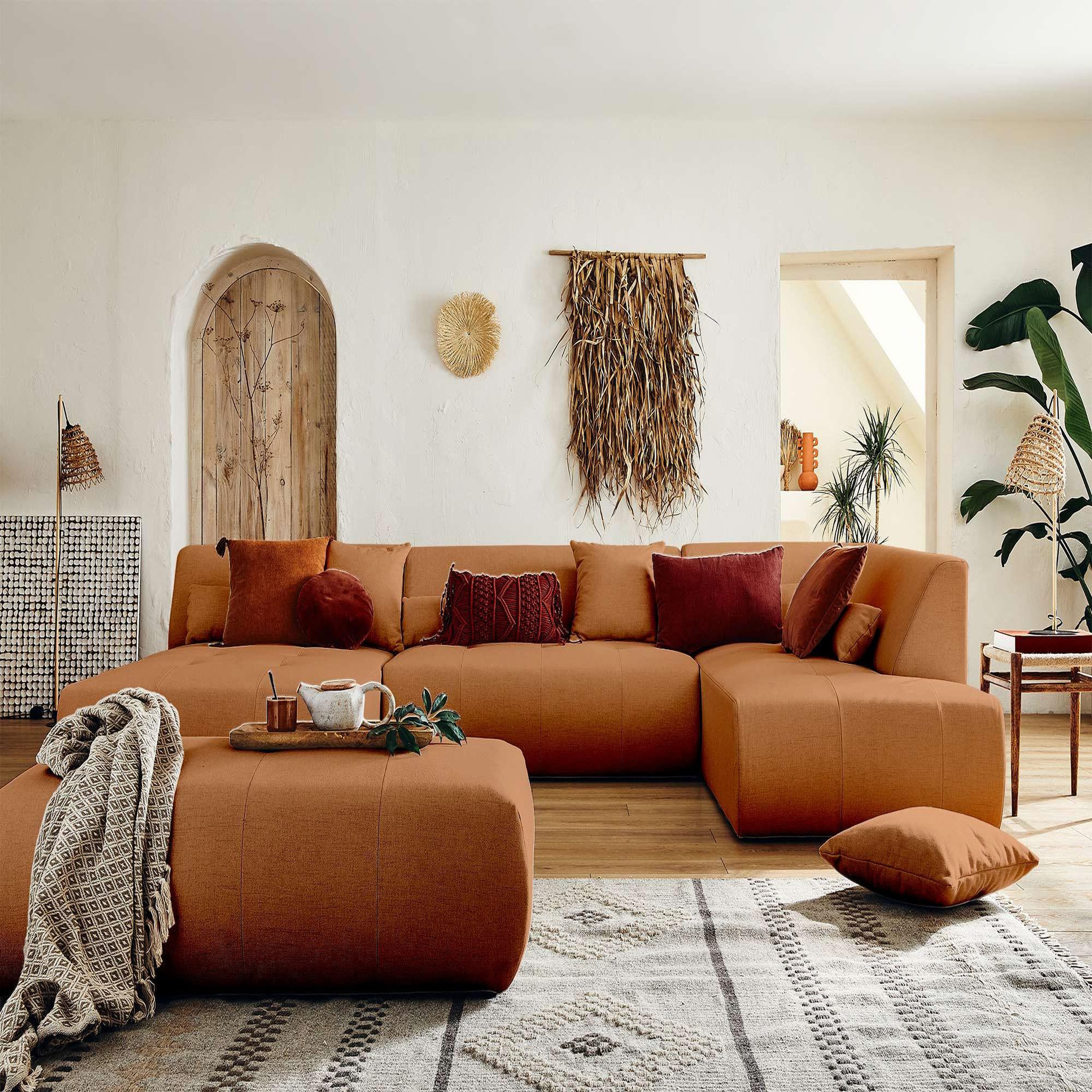 Voir la diapositive 3 : LISA DESIGN Onyx - pouf modulable - en tissu
