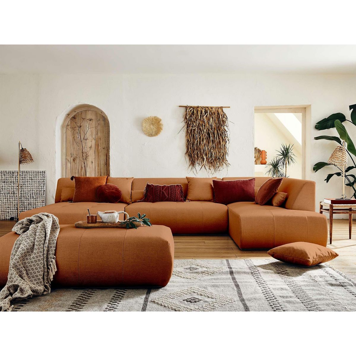 LISA DESIGN Onyx - pouf modulable - en tissu