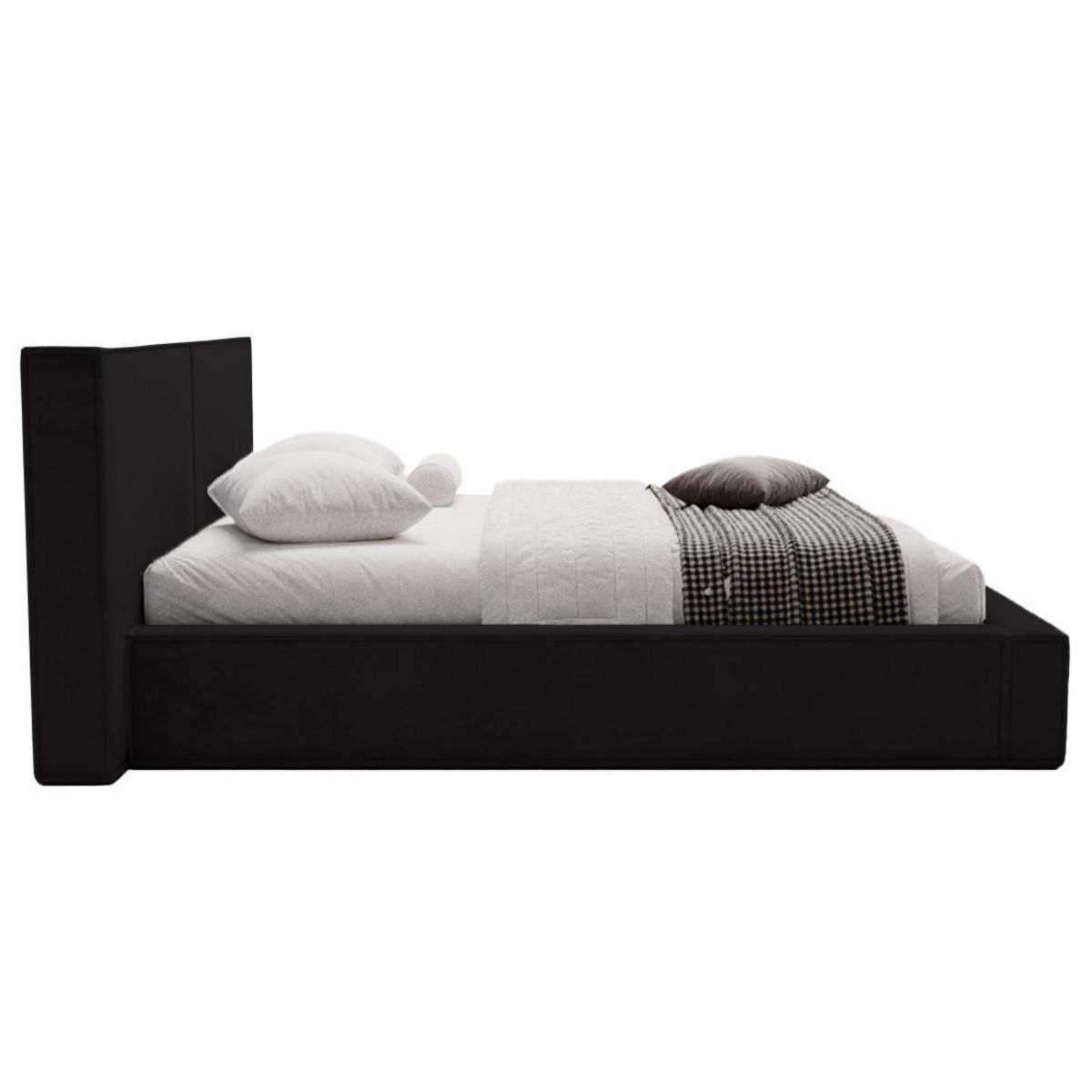 BEST MOBILIER Eros - lit coffre - 160x200 cm - sommier inclus - en velours