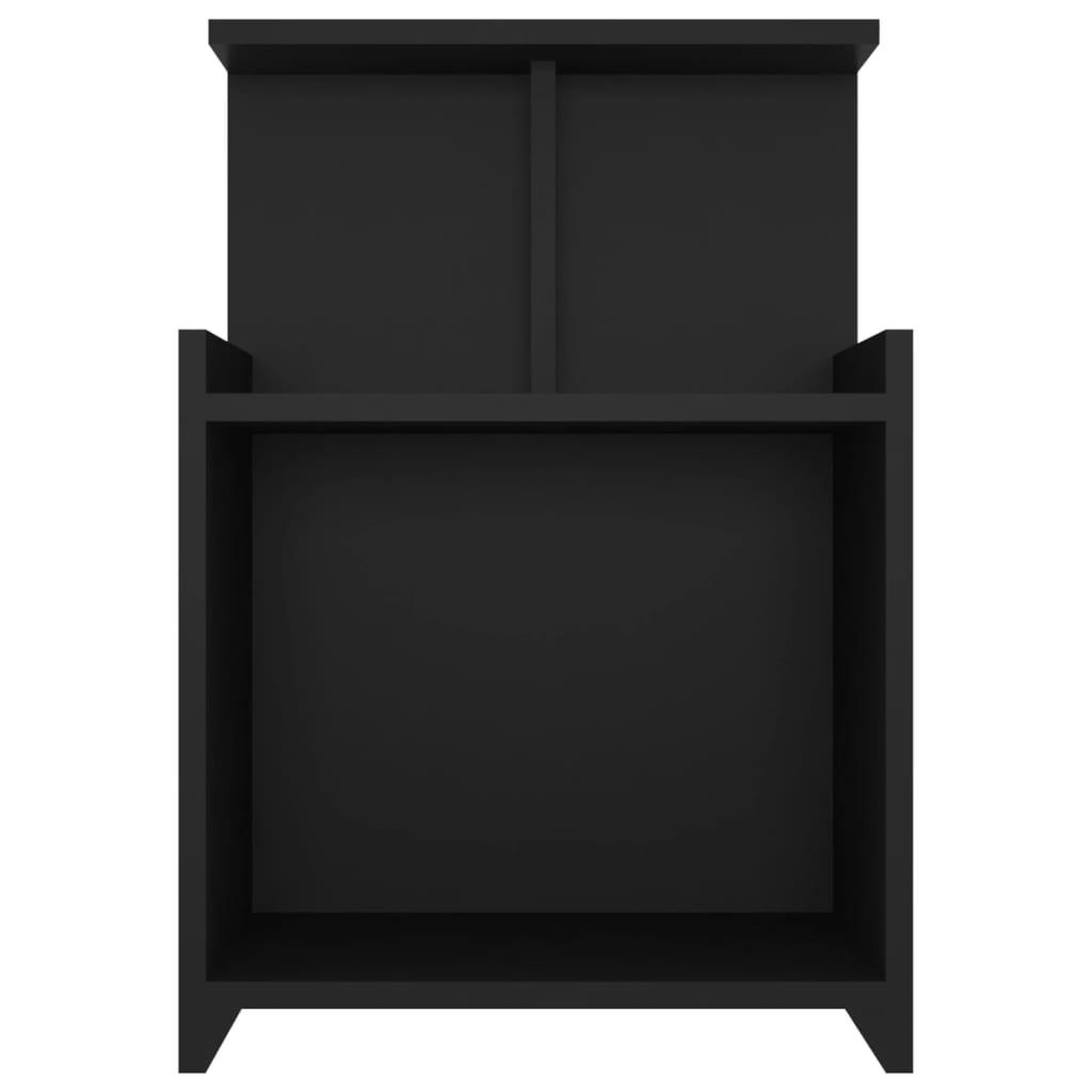 Voir la diapositive 3 : VIDAXL Table de chevet Noir 40x35x60 cm Agglomere