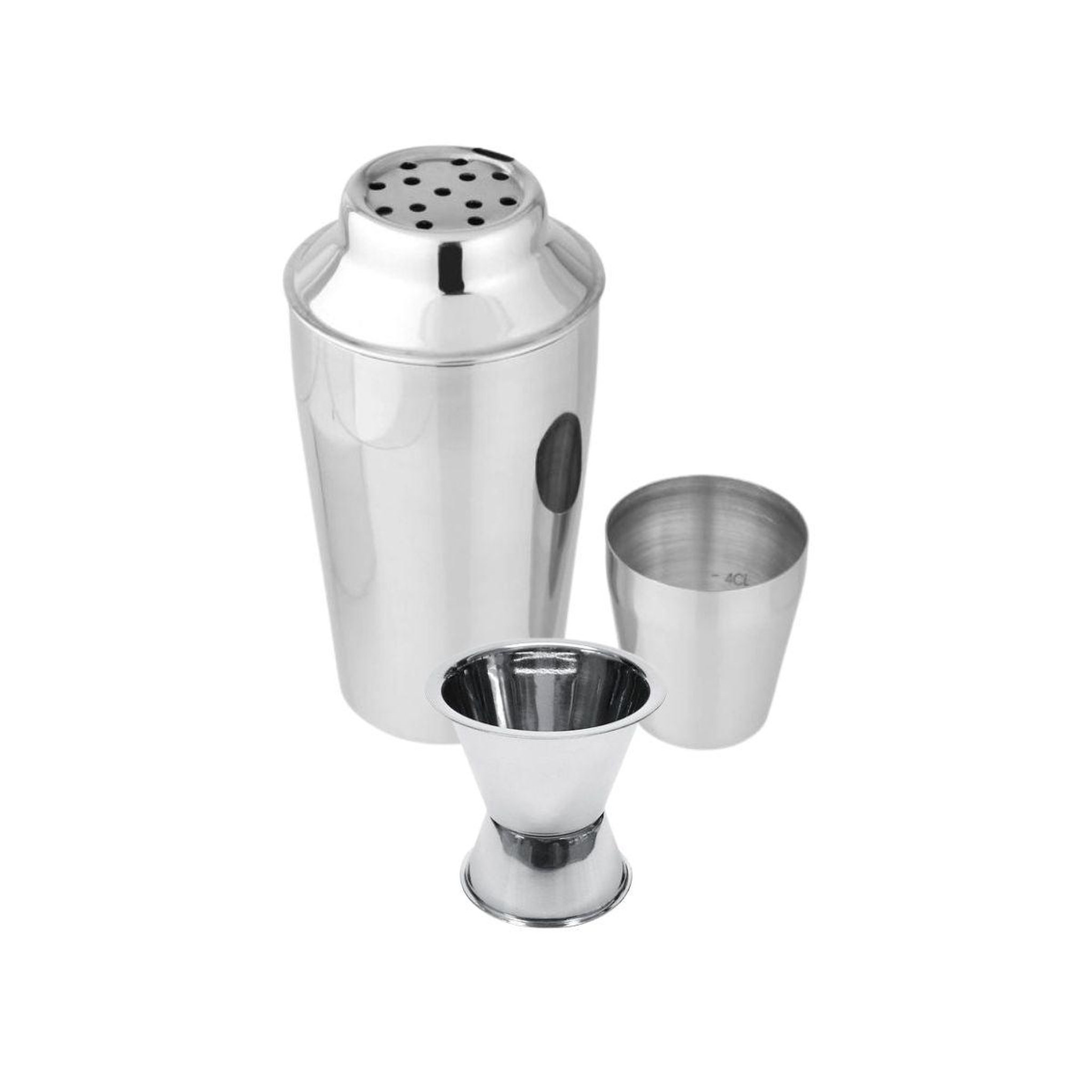 Voir la diapositive 1 : Fackelmann Set shaker à cocktails en inox 400 ml et doseur à alcool 2 cl et 4 cl fackelmann bar concept
