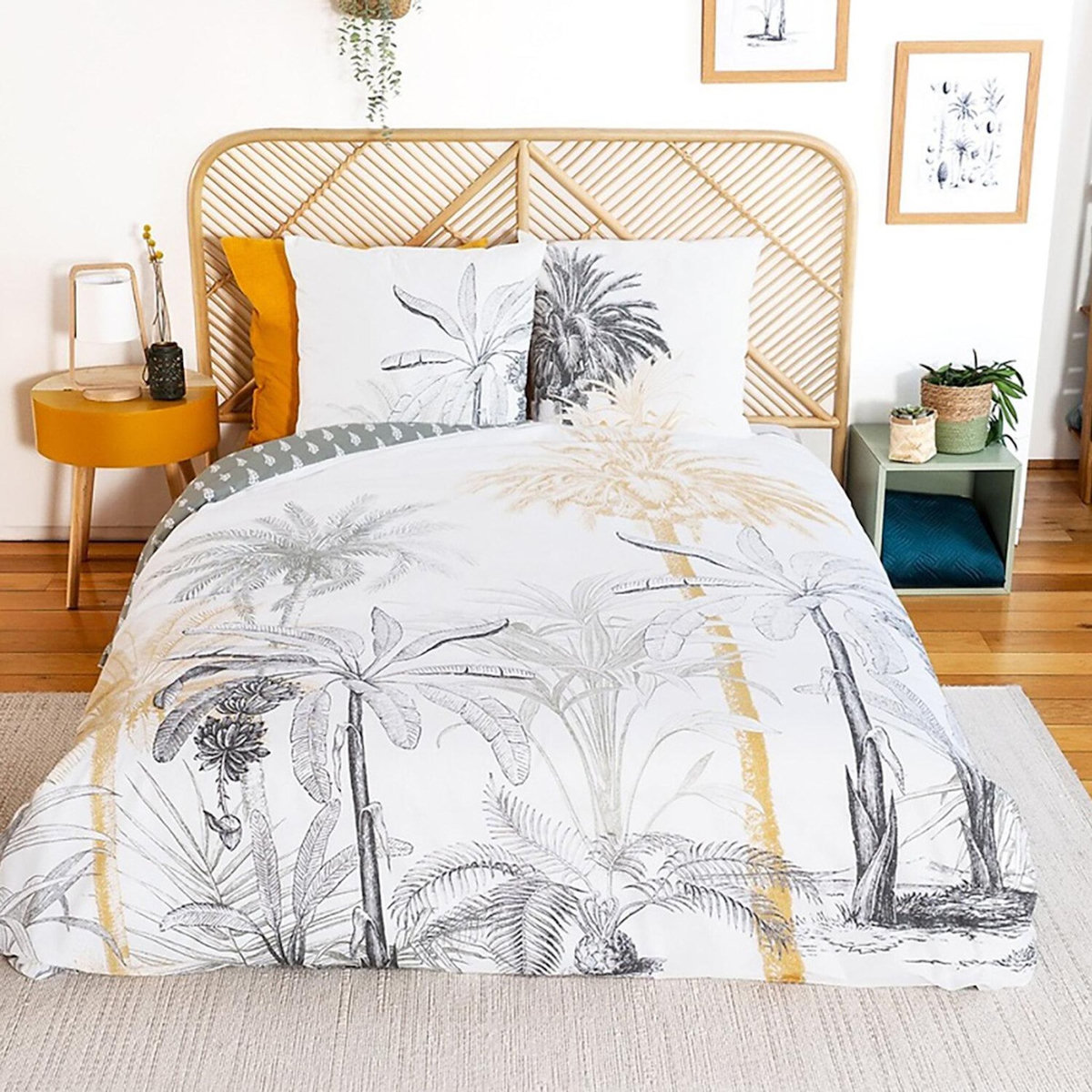 Home collection Parure Housse De Couette 3pcs 260x240 100% Coton Bci Adouci 57 Fils Mig - Soli