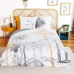 Home collection Parure Housse De Couette 3pcs 260x240 100% Coton Bci Adouci 57 Fils Mig - Soli