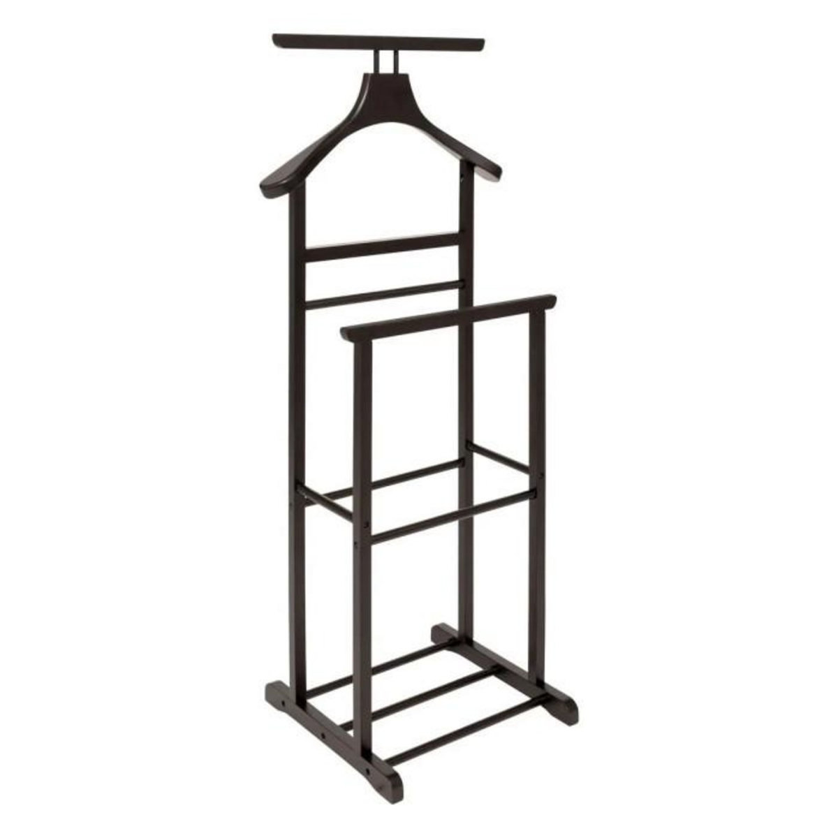 FIVE Valet de Chambre en Bois  Antidérapant  103cm Noir