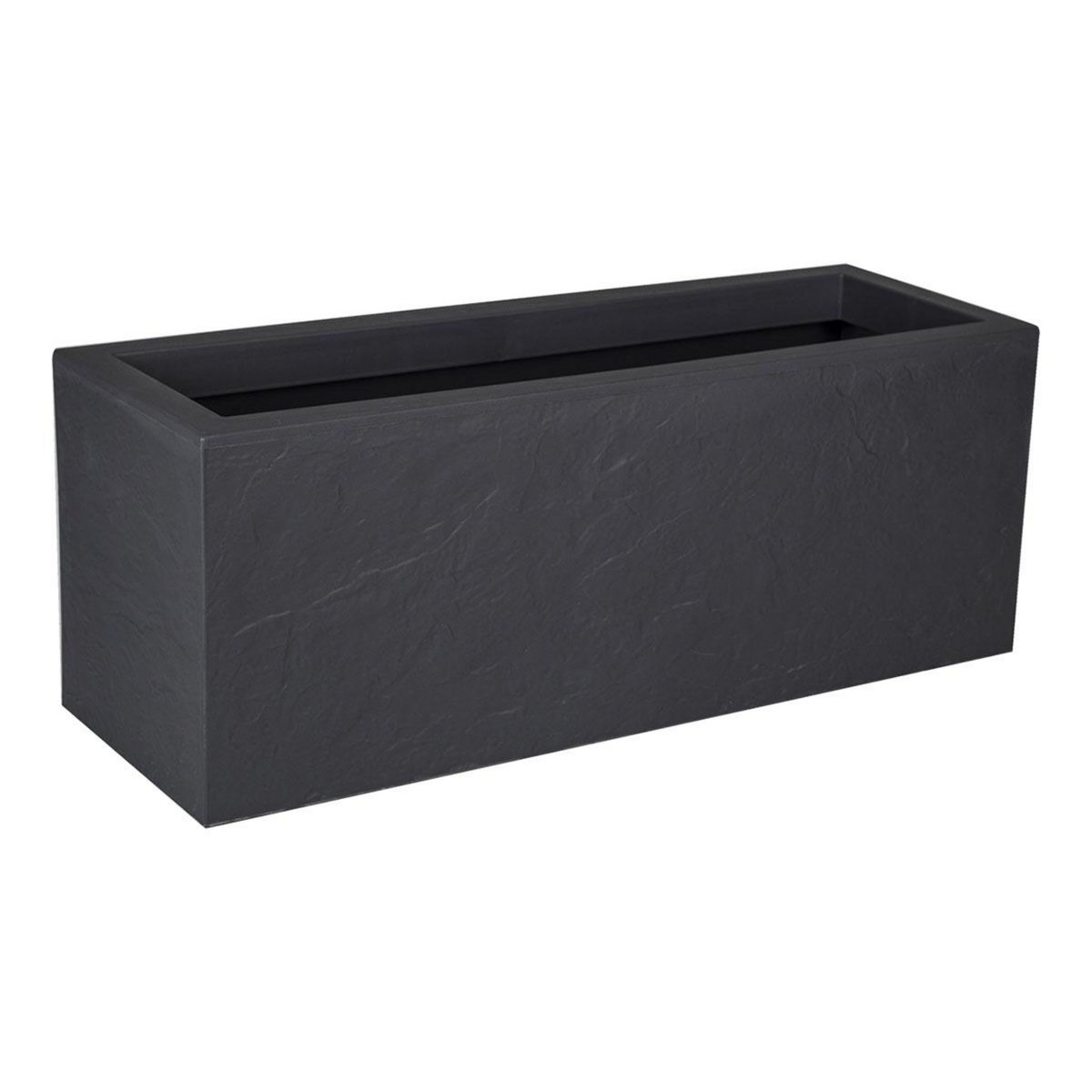Eda Balconnière rectangulaire Volcania Up effet pierre 25 L Anthracite - Eda