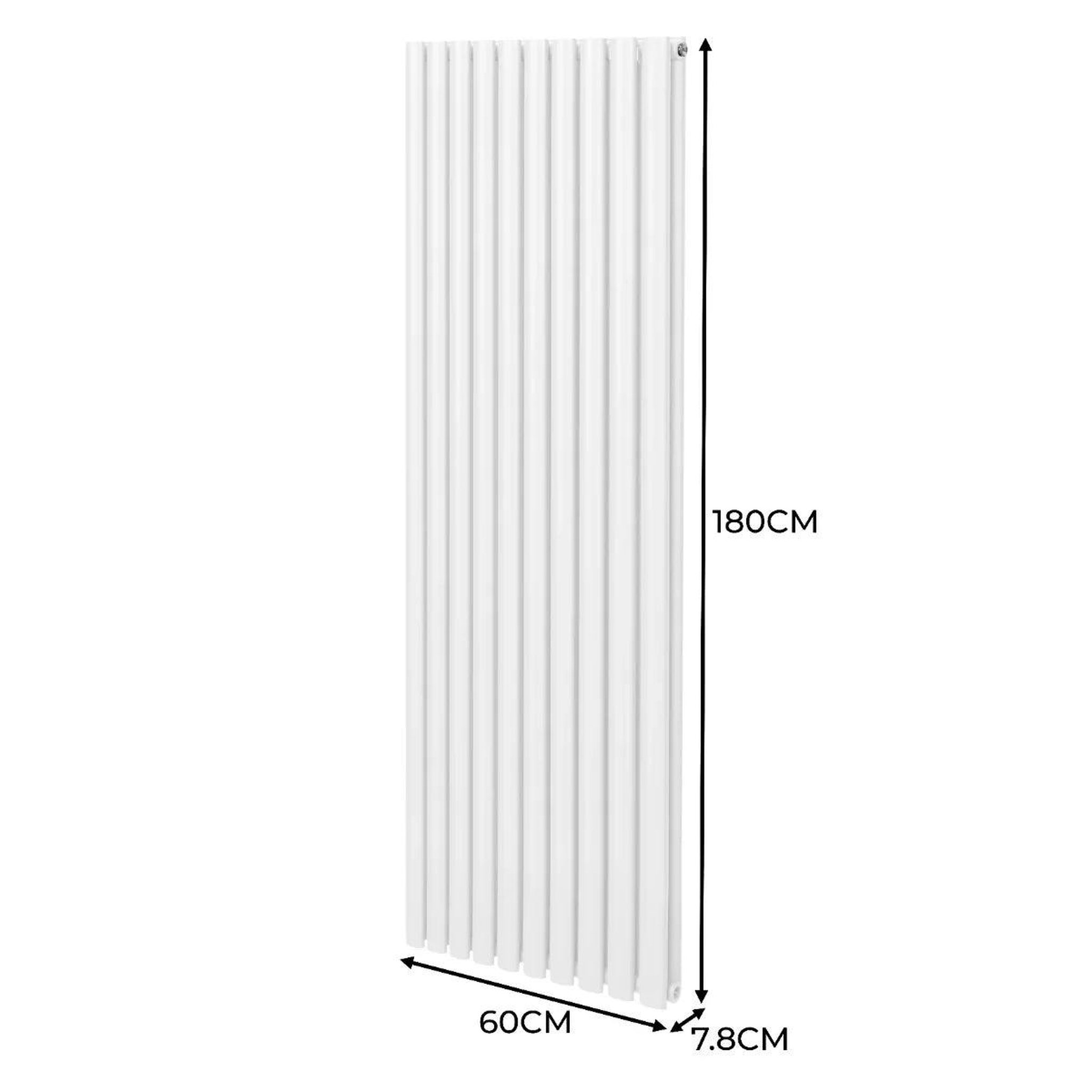 Voir la diapositive 5 : MONSTERSHOP Radiateur à colonnes ovales & robinet, 2 panneaux - 1800 x 600 mm