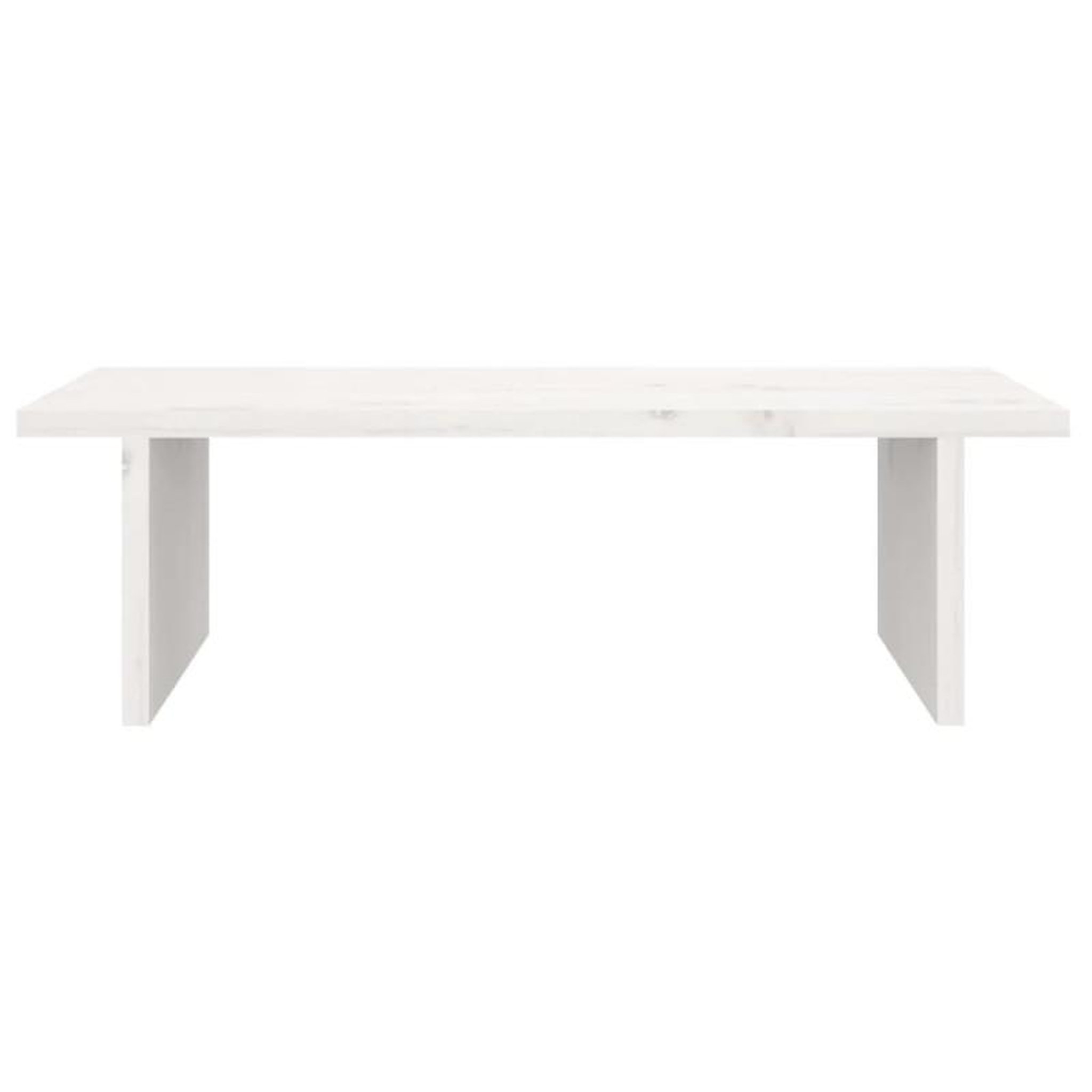 Voir la diapositive 5 : VIDAXL Support de moniteur Blanc 50x27x15 cm Bois de pin solide