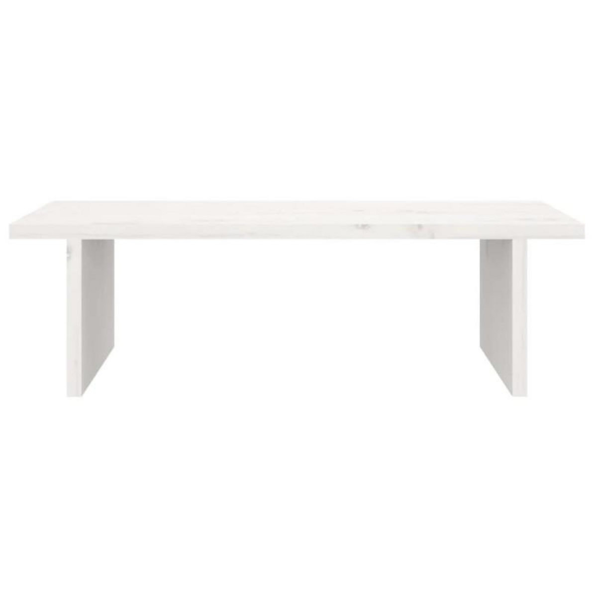 VIDAXL Support de moniteur Blanc 50x27x15 cm Bois de pin solide