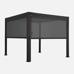 SWEEEK Pergola bioclimatique aluminium 3x3m V2 + 2 stores 3m Triomphe. Coloris disponibles : Gris, Blanc