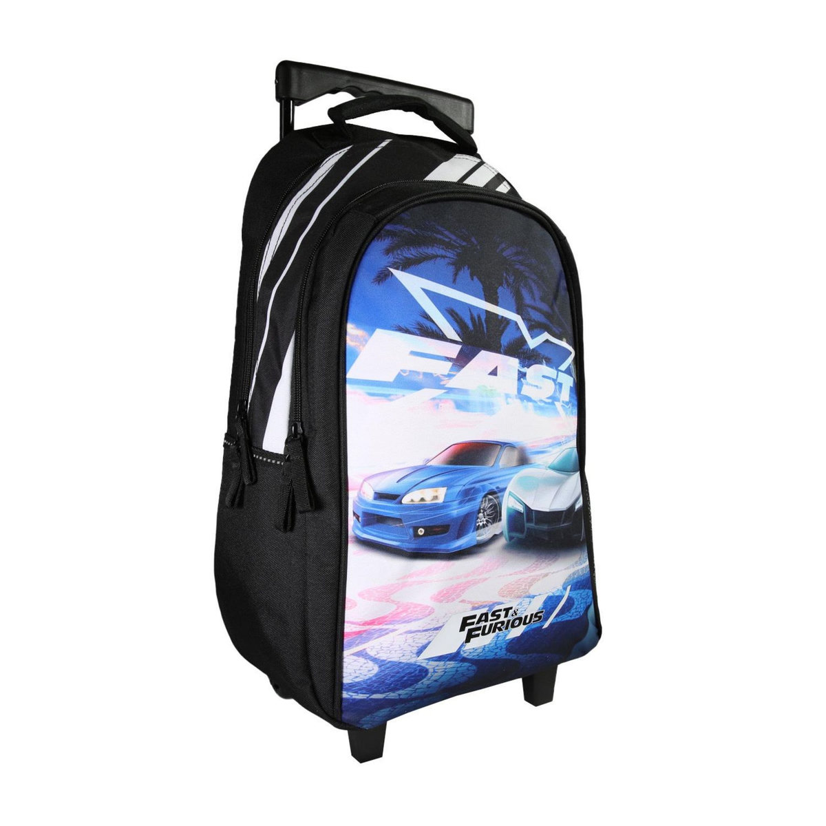 Bagtrotter Fast & Furious - Sac à dos à roulettes noir, 2 compartiments - Bagtrotter