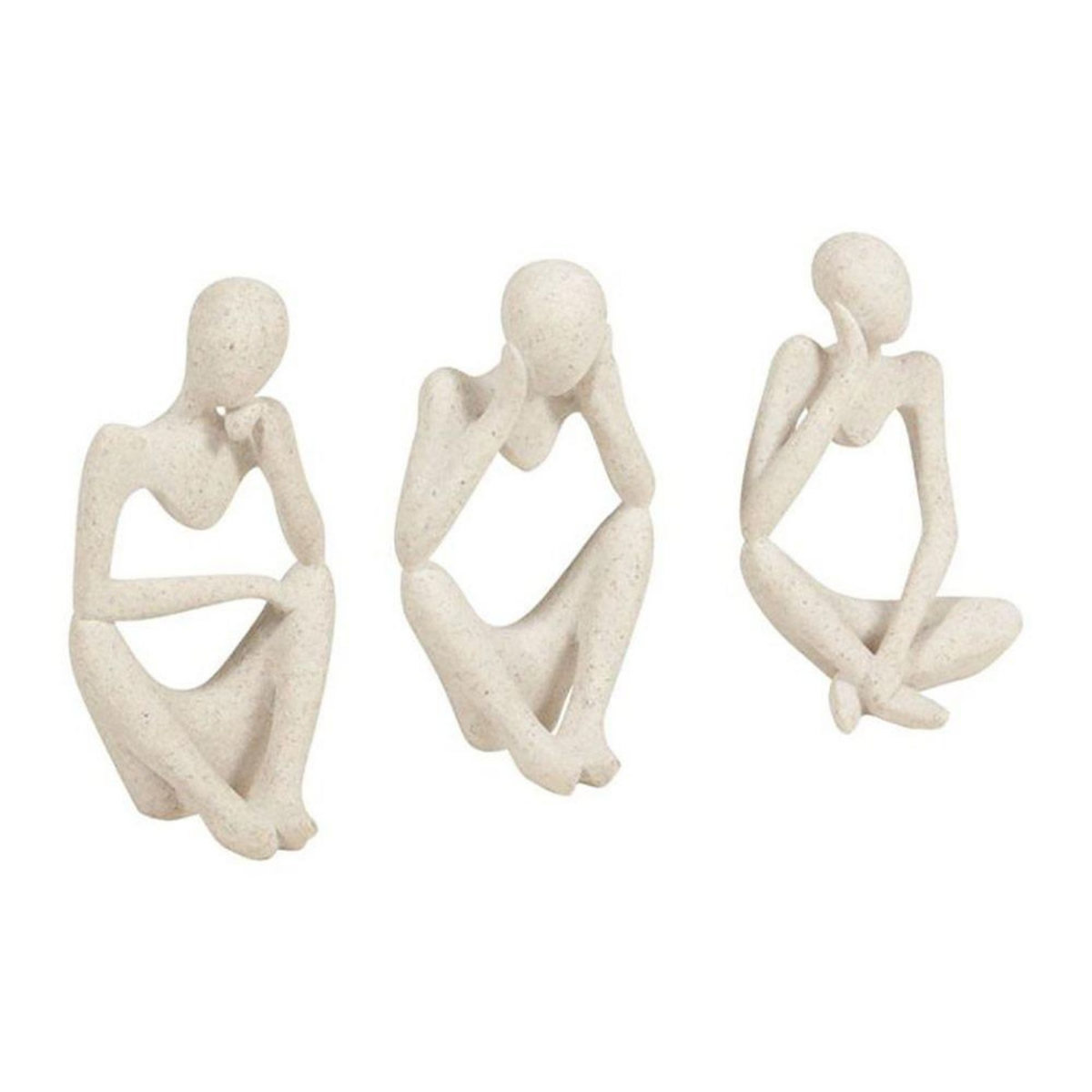 OSTARIA Lot de 3 statuettes dolomite contemporaines