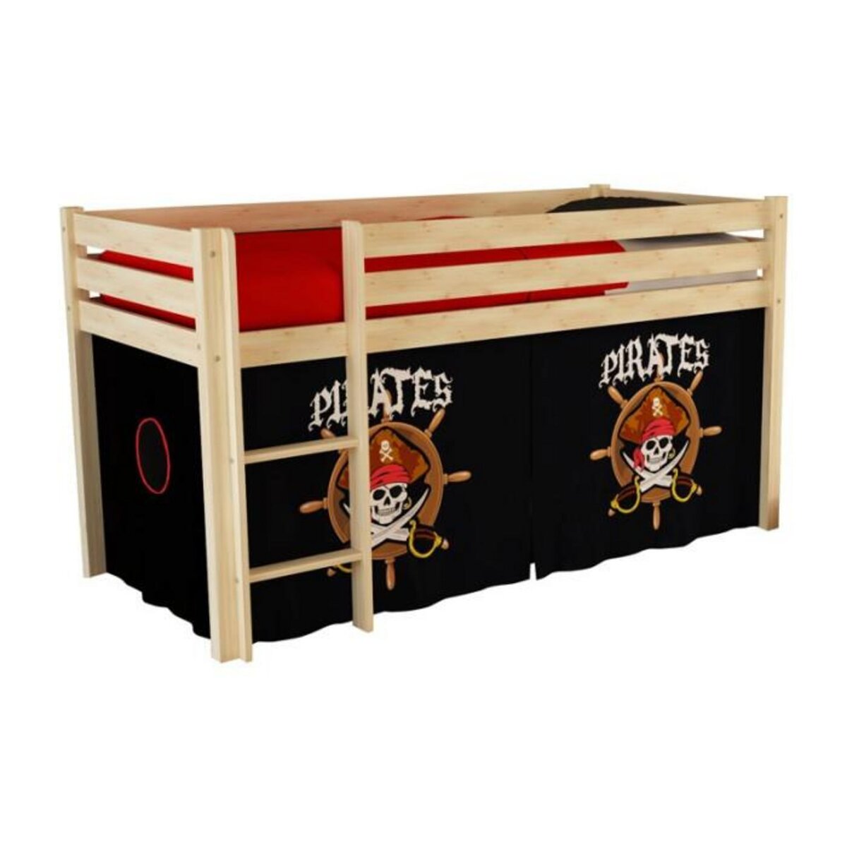 Paris Prix Lit Enfant  Pino Pirates II  90x200cm Naturel