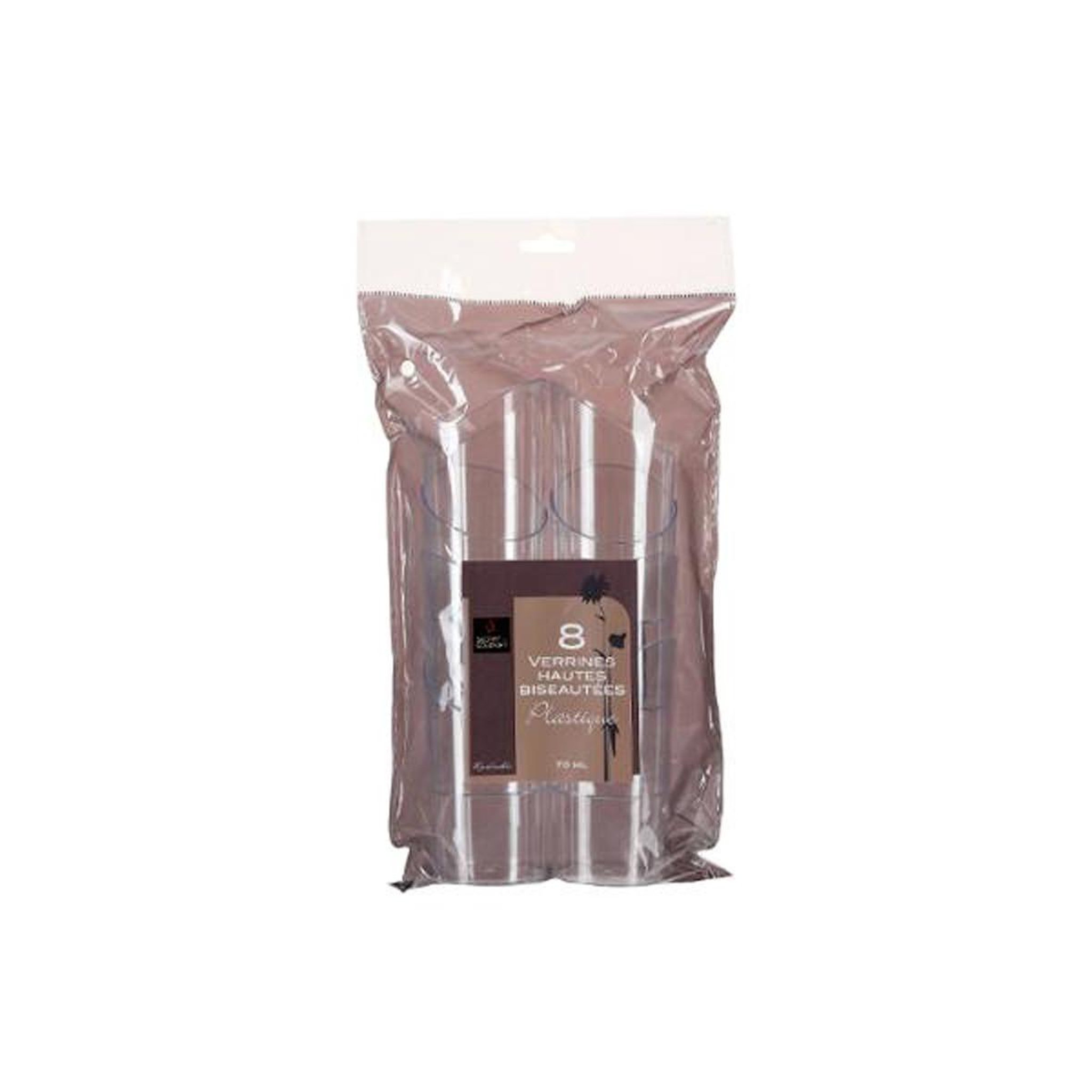 Voir la diapositive 3 : FIVE Lot de 8 Verrines Plastique Réutilisable  Biseauté  7cl Transparent