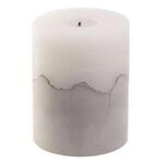 Paris Prix Bougie Ronde Led  Base Ciment  10cm Blanc